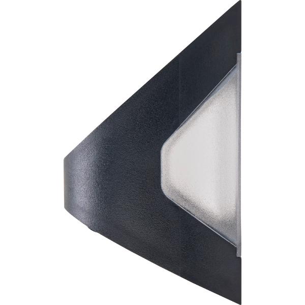 Luceco Prysm Solar Wall Light USB &amp; PIR Sensor, IP54, 3W, 300lm, Black