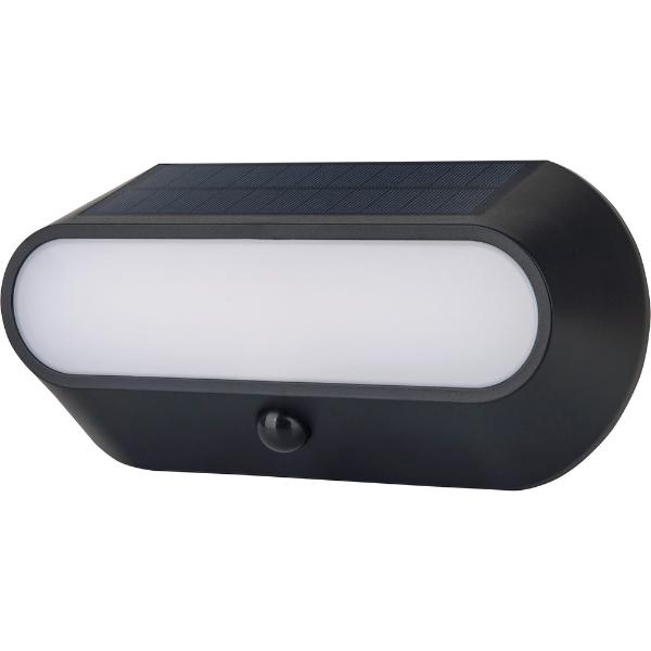 Luceco Carina Decorative Solar Bulkhead Light, IP54, 5W, 470lm, Black