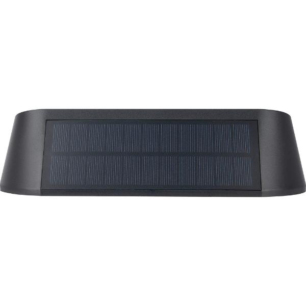 Luceco Carina Decorative Solar Bulkhead Light, IP54, 5W, 470lm, Black