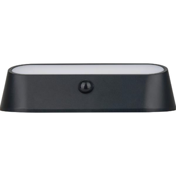 Luceco Carina Decorative Solar Bulkhead Light, IP54, 5W, 470lm, Black