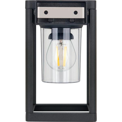 Luceco Filament Solar Wall Light Lantern &amp; PIR, IP54 220lm 3000K Black
