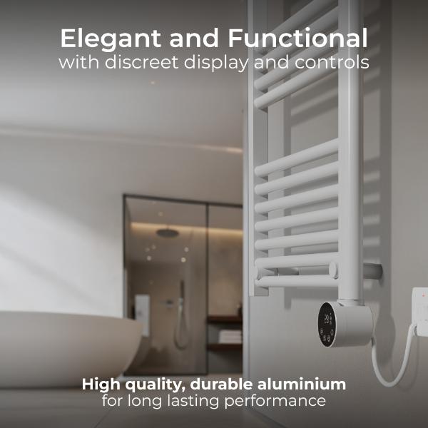 Masterplug SmartEnergy Monitoring Towel Rail 500W 800x500mm White