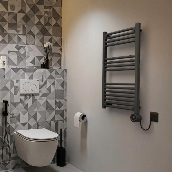 Masterplug SmartEnergy Monitoring Towel Rail 500W 800x500mm Anthracite Grey