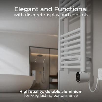 Masterplug SmartEnergy Monitoring Towel Rail 1000W 1250x500mm White
