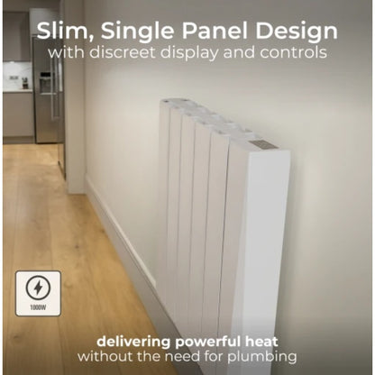 Masterplug SmartEnergy Monitoring Oil Radiator 1000W White - 5 fins
