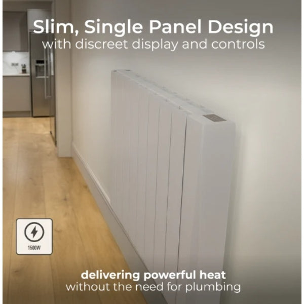 Masterplug SmartEnergy Monitoring Oil Radiator 1500W White - 8 fins