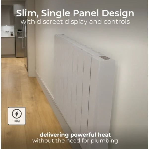 Masterplug SmartEnergy Monitoring Oil Radiator 1500W White - 8 fins