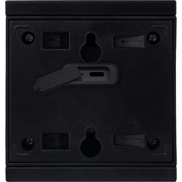 Luceco Rubix Solar Wall Light USB-C Port, PIR &amp; CCT, Adjustable, Black