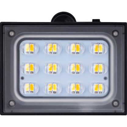 Luceco Rubix Solar Wall Light USB-C Port, PIR &amp; CCT, Adjustable, Black