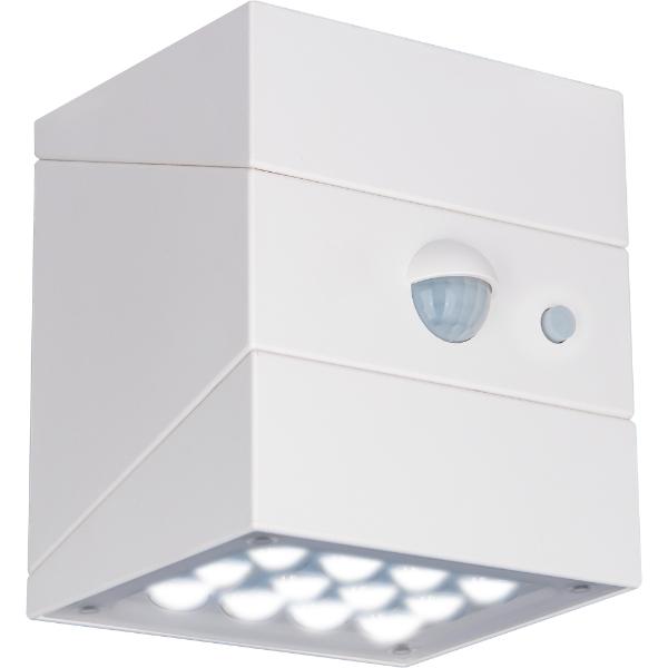 Luceco Rubix Solar Wall Light USB-C Port, PIR &amp; CCT, Adjustable, White
