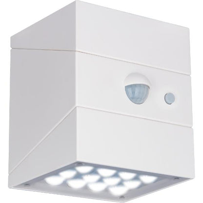 Luceco Rubix Solar Wall Light USB-C Port, PIR &amp; CCT, Adjustable, White