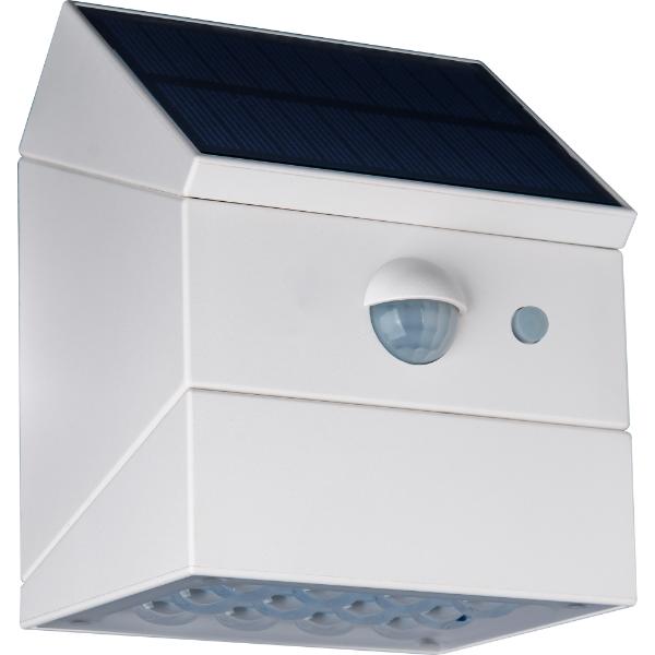 Luceco Rubix Solar Wall Light USB-C Port, PIR &amp; CCT, Adjustable, White