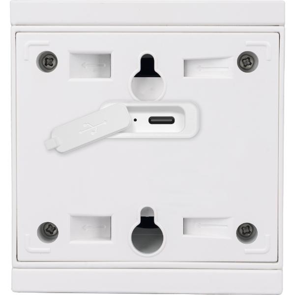 Luceco Rubix Solar Wall Light USB-C Port, PIR &amp; CCT, Adjustable, White