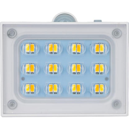 Luceco Rubix Solar Wall Light USB-C Port, PIR &amp; CCT, Adjustable, White