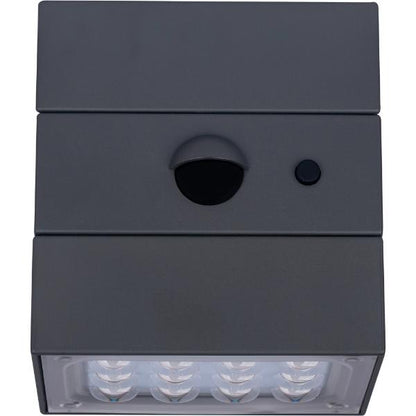 Luceco Rubix Solar Wall Light USB-C Port, PIR &amp; CCT, Adjustable, Grey