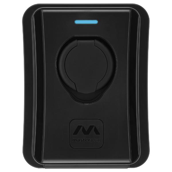 Masterplug Socketed Type 2 Smart EV Wall Charger, Mode 3, Black, 7.4kW