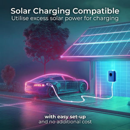 Masterplug Tethered 5m Type 2 Smart EV Wall Charger Mode 3 Black 7.4kW