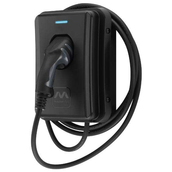 Masterplug Tethered 5m Type 2 Smart EV Wall Charger Mode 3 Black 7.4kW