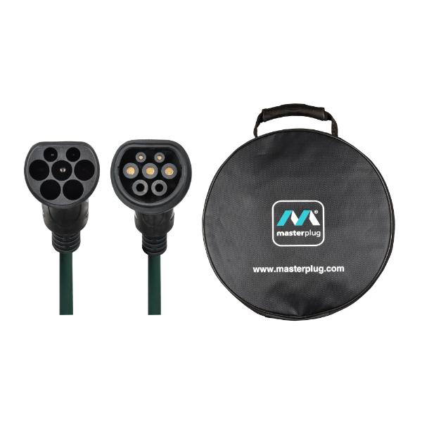 Masterplug Mode 3 Type 2 EV Charging Cable &amp; Case, Single Phase, 8m