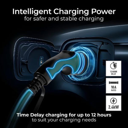 Masterplug EV Charging Cable, Mode 2, 8m, 3 Pin UK Plug to Type 2