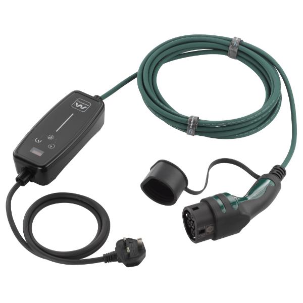 Masterplug EV Charging Cable, Mode 2, 8m, 3 Pin UK Plug to Type 2