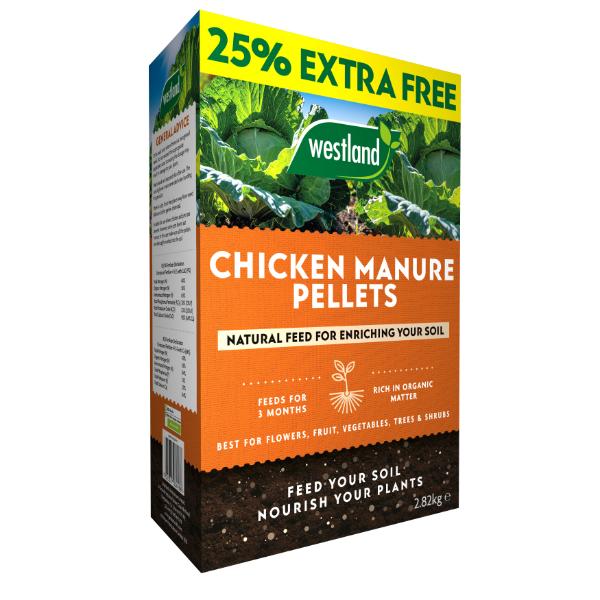 Westland Organic Chicken Manure Pellets 2.25kg + 25% Extra Free