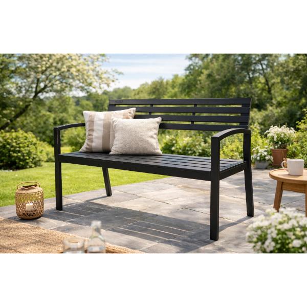 Black Garden Bench