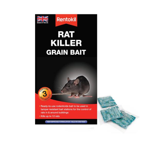Rentokil Rat Killer Grain Bait (3 Sachet)