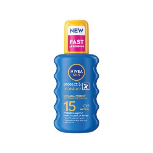 NIVEA Sun Protect &amp; Moisture Spray SPF15 200ml