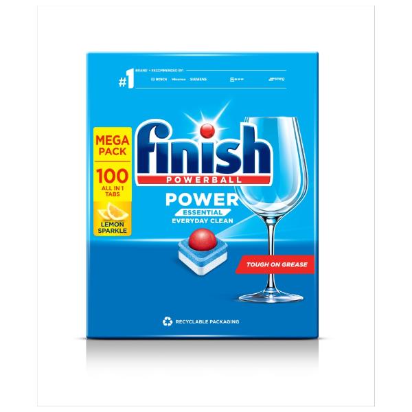 Finish Power Essential Lemon All in 1 Dishwasher Tabs 100&