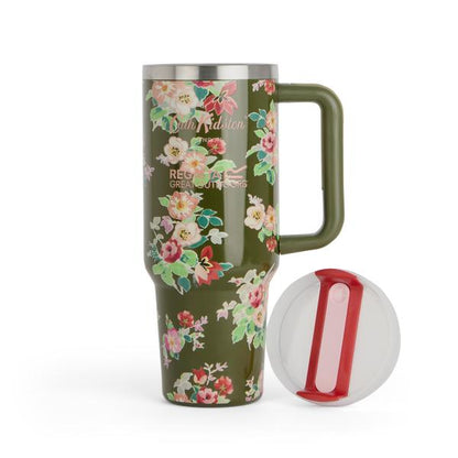 Cath Kidston Thermo Mug Khaki Archive Floral 1.2L