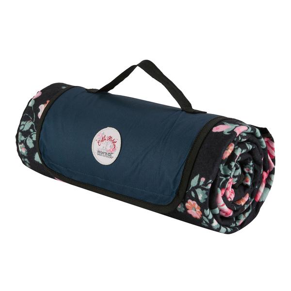 Cath Kidston Picnic Rug Black Hackney Rose
