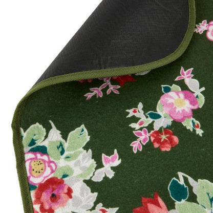 Cath Kidston Picnic Rug Khaki Archive Floral 