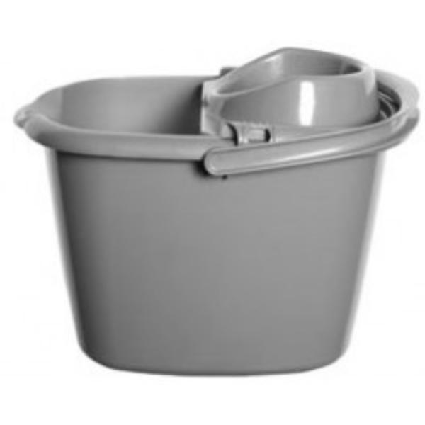 15Lt Deluxe Mop Bucket - Silver