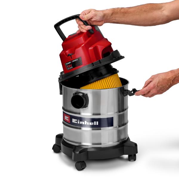 Einhell TC-VC 1930 SA 30 Litre Stainless Steel Wet &amp; Dry Vac with Power Take Off 230V