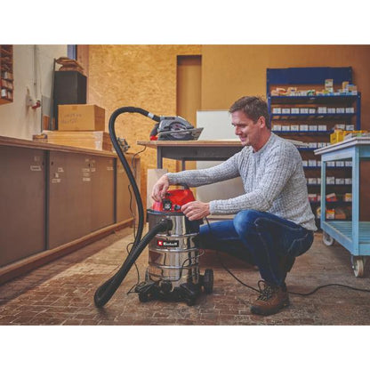 Einhell TC-VC 1930 SA 30 Litre Stainless Steel Wet &amp; Dry Vac with Power Take Off 230V