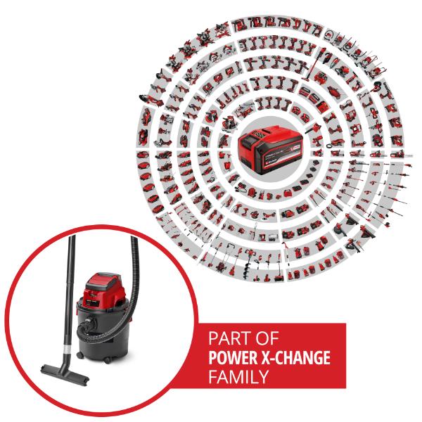 Einhell TE-VC 2230 SACL 30 Litre Stainless Steel L Class Wet &amp; Dry Vac with Power Take Off 230V