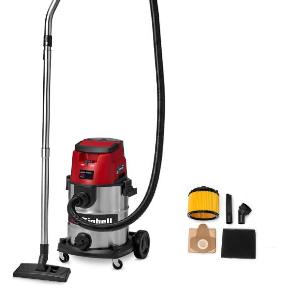 Einhell TE-VC 2250 SACL 50 Litre Stainless Steel L Class Wet &amp; Dry Vac with Power Take Off 230V