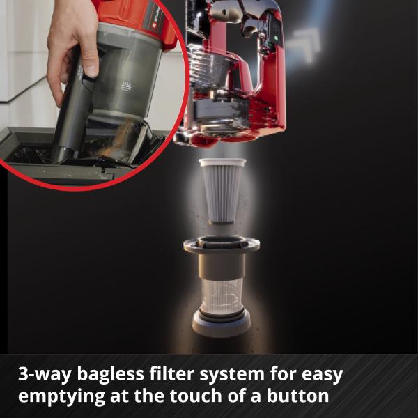 Einhell PXC 18V TE-VC 18 Li Handheld Vacuum Cleaner - Bare Unit