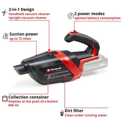 Einhell PXC 18V TC-VC 18/20 Li S 20 Litre Stainless Steel Wet &amp; Dry Vac - Bare Unit