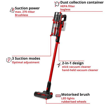 Einhell PXC 36V TE-VC 36/30 Li S 30 Litre Stainless Steel Wet and Dry Vac - Bare Unit