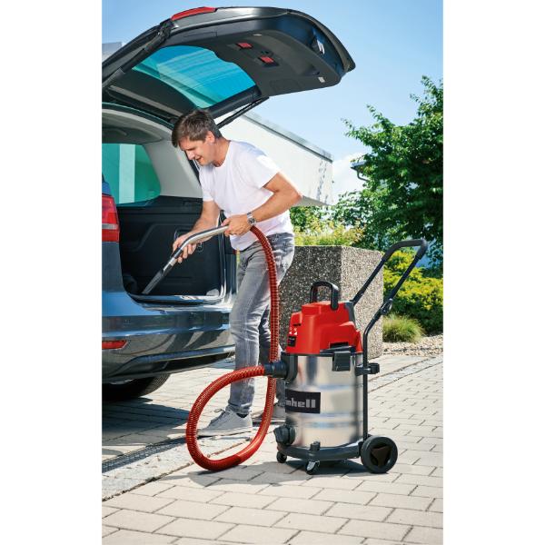 Einhell PXC 36V TE-VC 36/30 Li S 30 Litre Stainless Steel Wet and Dry Vac - Bare Unit