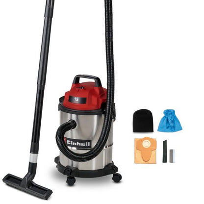Einhell PXC 18V TC-VC 18/15 Li 15 Litre Wet &amp; Dry Vac - Bare Unit