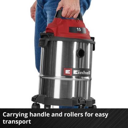 Einhell PXC 18V TE-VC 18/10 Li 10 Litre Wet &amp; Dry Vac - Bare Unit