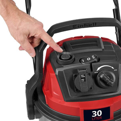 Einhell PXC 36V TE-VC 36/25 Li S 25 Litre Stainless Steel Wet and Dry Vac - Bare Unit
