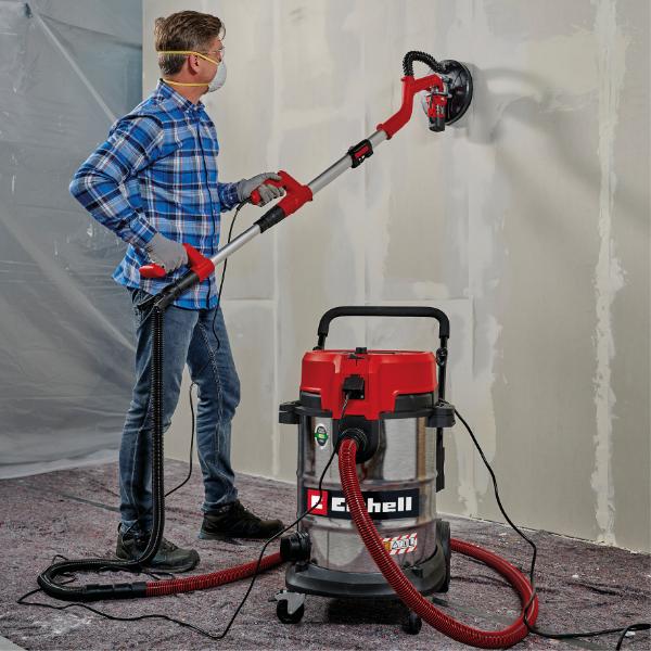 Einhell TE-VC 5090 SACL 50 Litre Stainless Steel L Class Wet &amp; Dry Vac with Power Take Off 230V