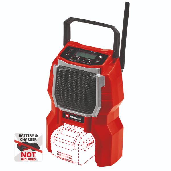 Einhell PXC 18V TC-RA 18 Li BT Bluetooth Radio - Bare Unit