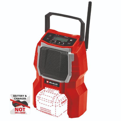 Einhell PXC 18V TC-RA 18 Li BT Bluetooth Radio - Bare Unit