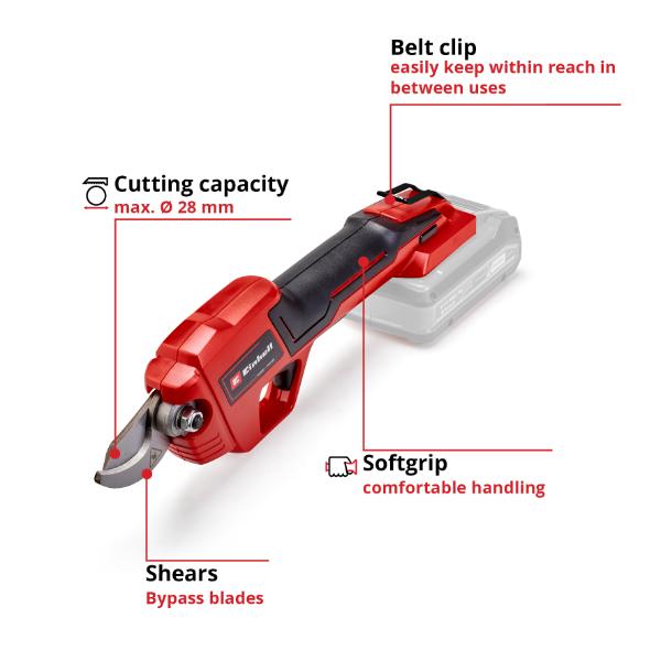 Einhell PXC 18V GE-LS 18 Li Cordless Pruning Shears - Bare Unit