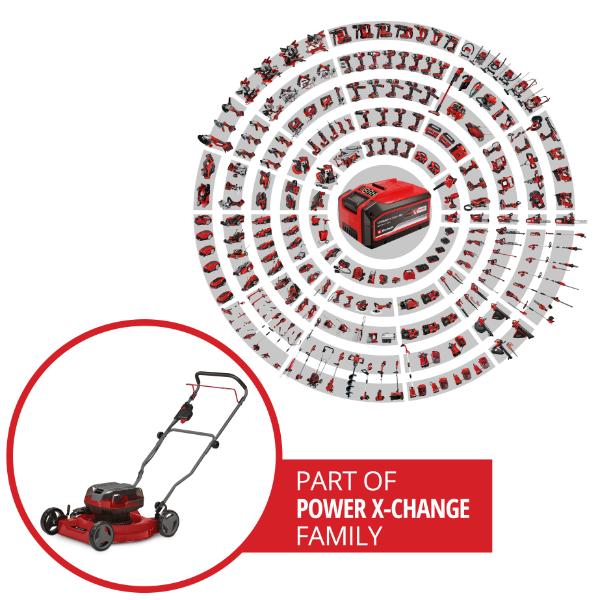 Einhell PXC 36V GE-CM 36/48 Li M Cordless 48cm Brushless Mulching Mower - Bare Unit